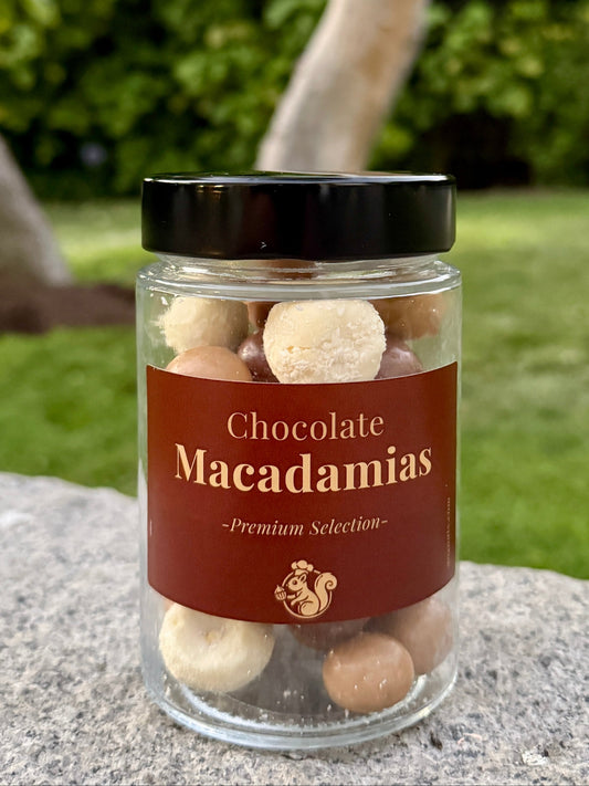 Chocolate Macadamias – 200g Jar